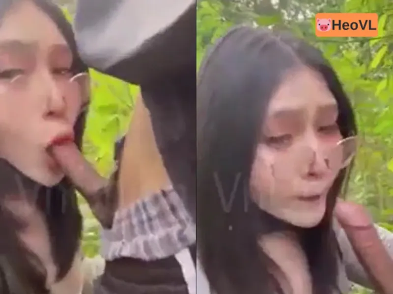 Đi dã ngoại tiện địt em người yêu ở trong rừng