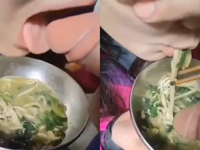 Độc lạ Bình Dương, em gái ăn mì còn lấy thằng nhỏ anh chấm vào nước để mút